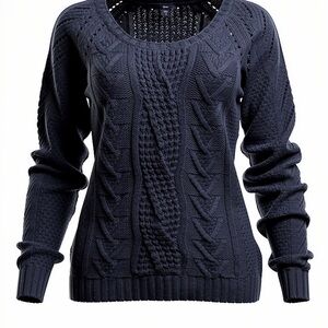 GAP Dark Blue Cable Knit Sweater